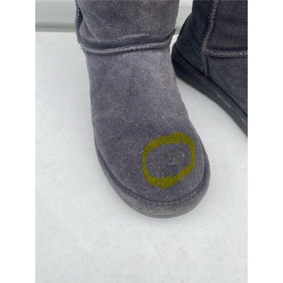 BEARPAW Tall Woman’s Size 8 Gray Suede Upper Sheepskin Wool Lined Boots Slip-On - Picture 13 of 16